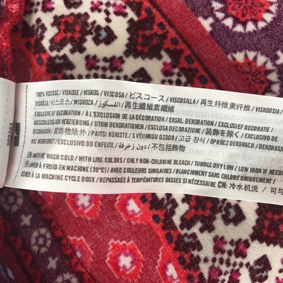 HOLLISTER Abercrombie & Fitch Halter Red/Blue Floral Mini Dress Size L - Picture 12 of 13